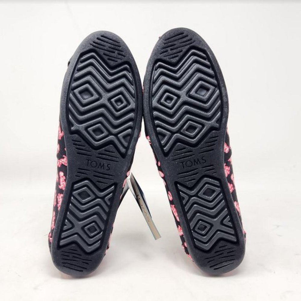 New women's dinosaurs Toms glow in the dark neon pink T-Rex skeleton print shoes - Picture 9 of 9